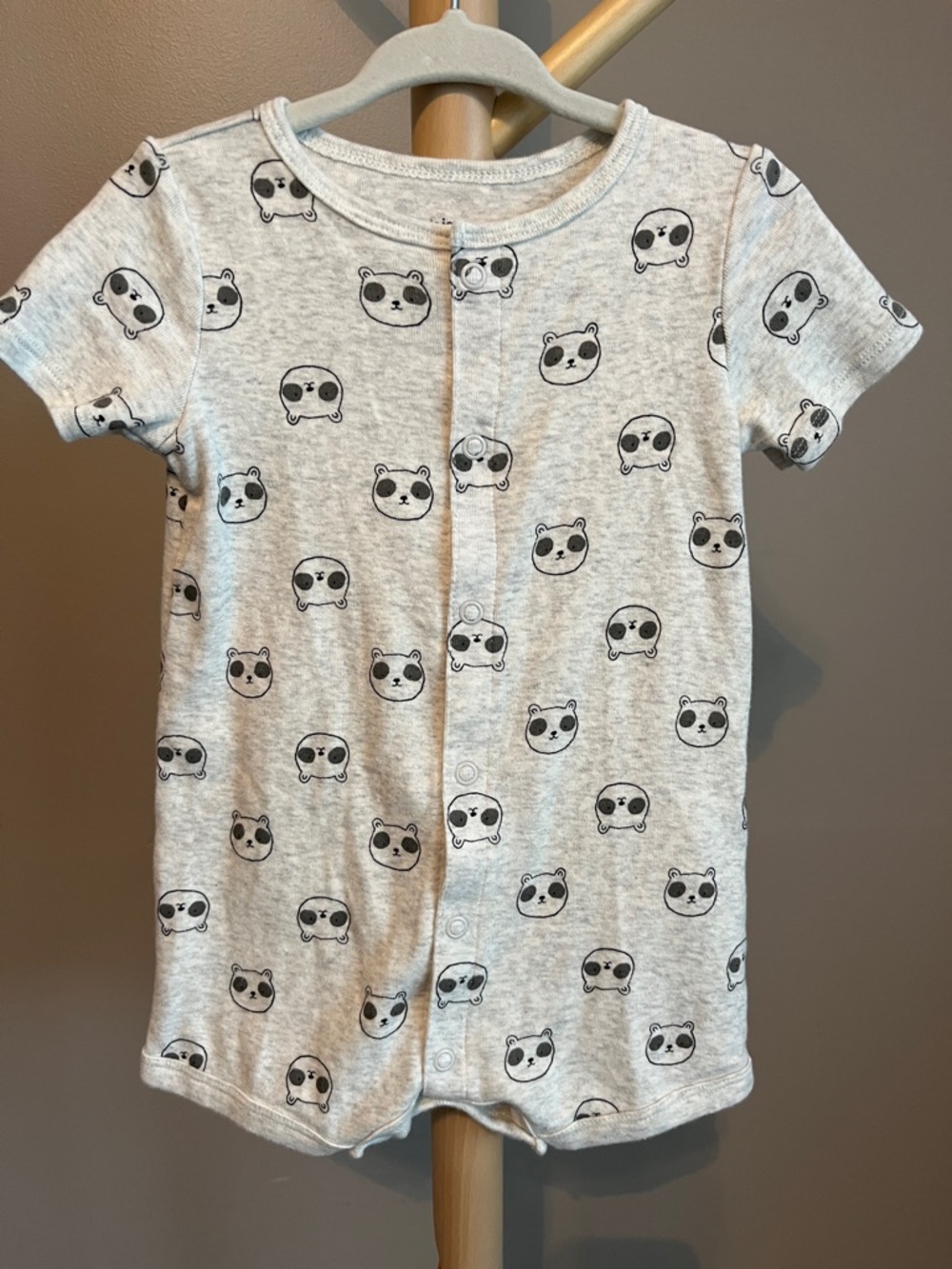 ⭐️⭐️ PICK 5 / $20 Simple Joys by Carter's Gray Panda Print Baby Romper 3-6M